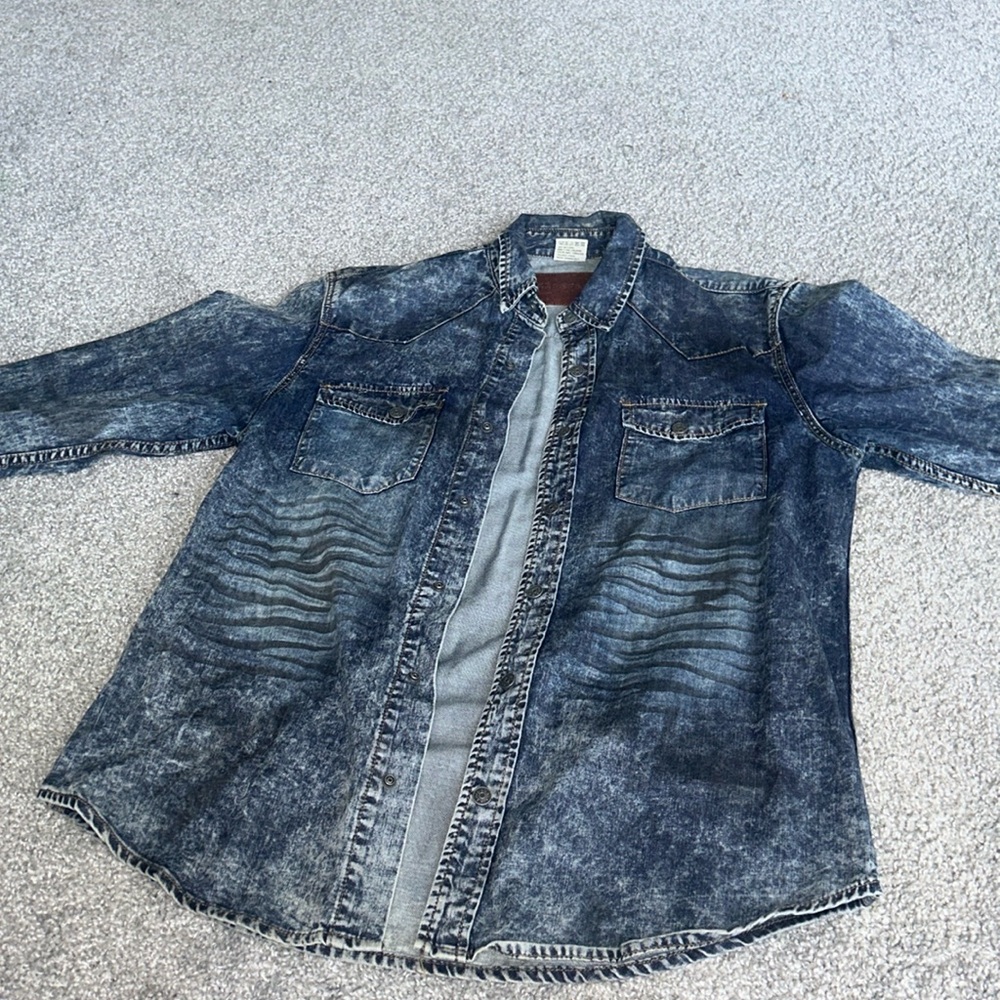 Denim long sleeve collared shirt by Kilogram